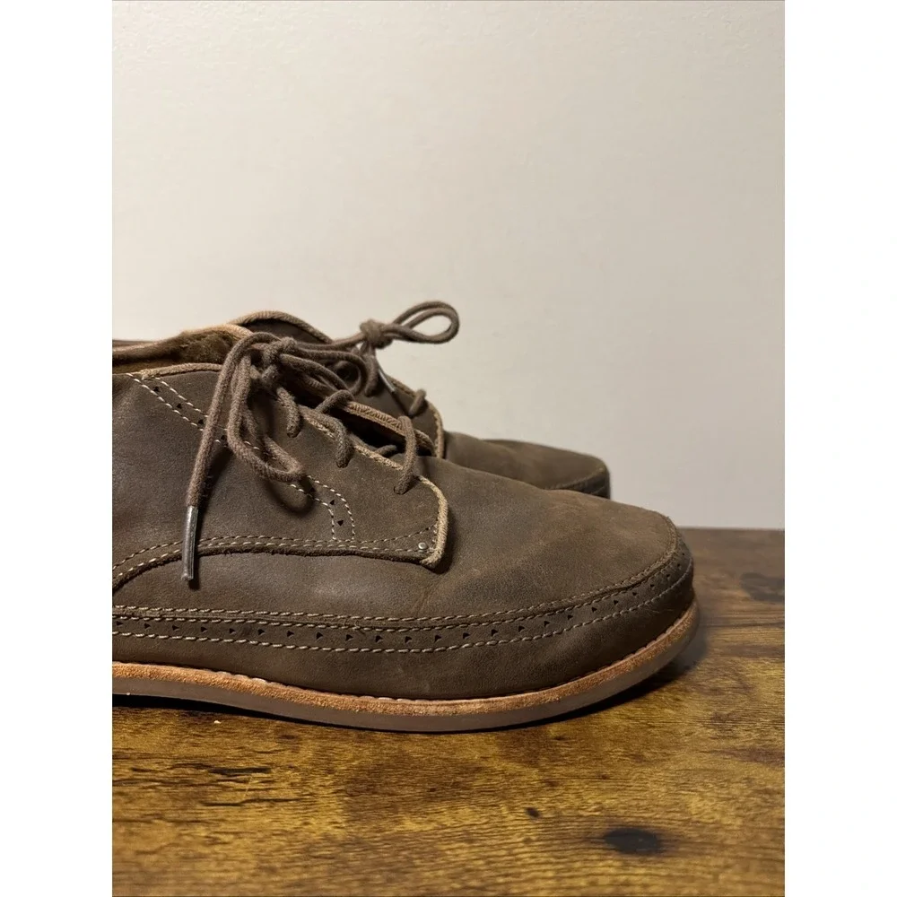 OluKai Men's Honolulu Boot Dark Brown Leather Lace Up Chukka Boots US 9, EUR 42